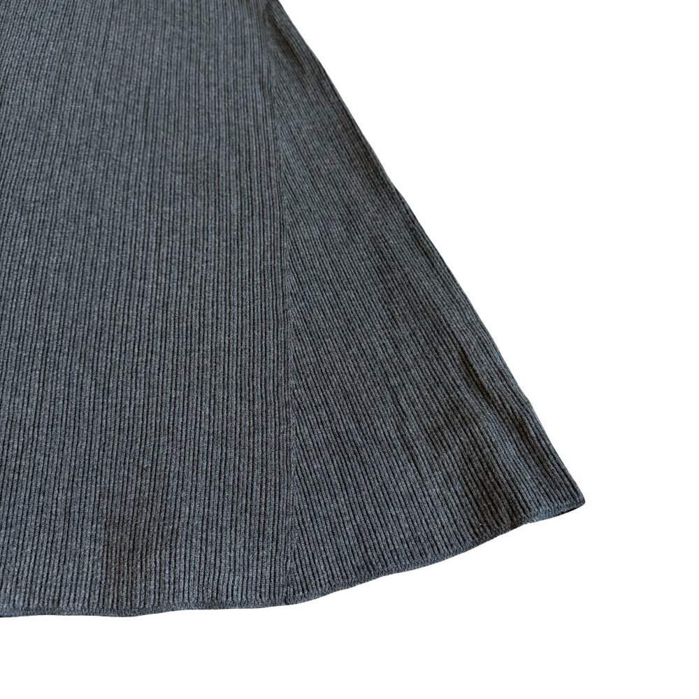 Madewell Dark Grey Pullover Sweater Dress Stretch Midi Length Size Small Women's - Picture 9 of 11